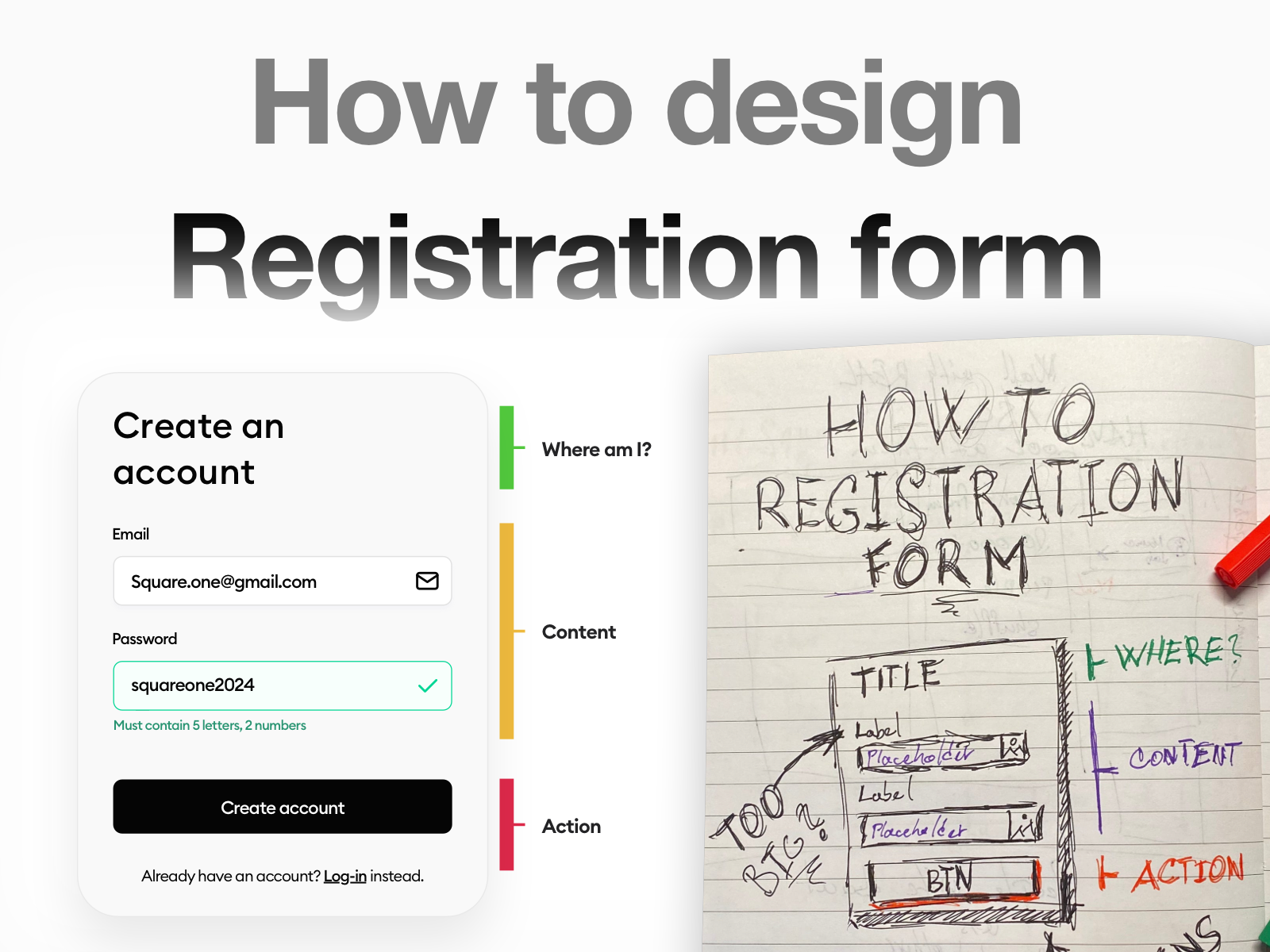Design the forms according to user hope